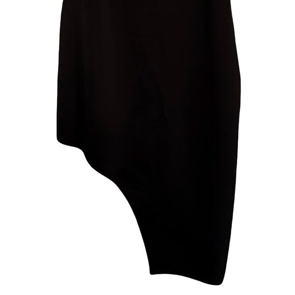 Lulus Black Slipdress Size S Spaghetti Strap V-Neck High Low Hem Sexy Stretch - Picture 6 of 7